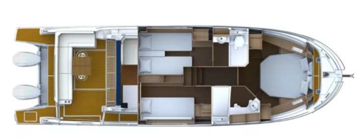 Antares 12 FLY - Ponte inferiore - Beneteau.com