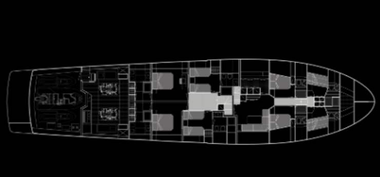 Arcadia A115 - ponte inferiore - arcadiayachts.it